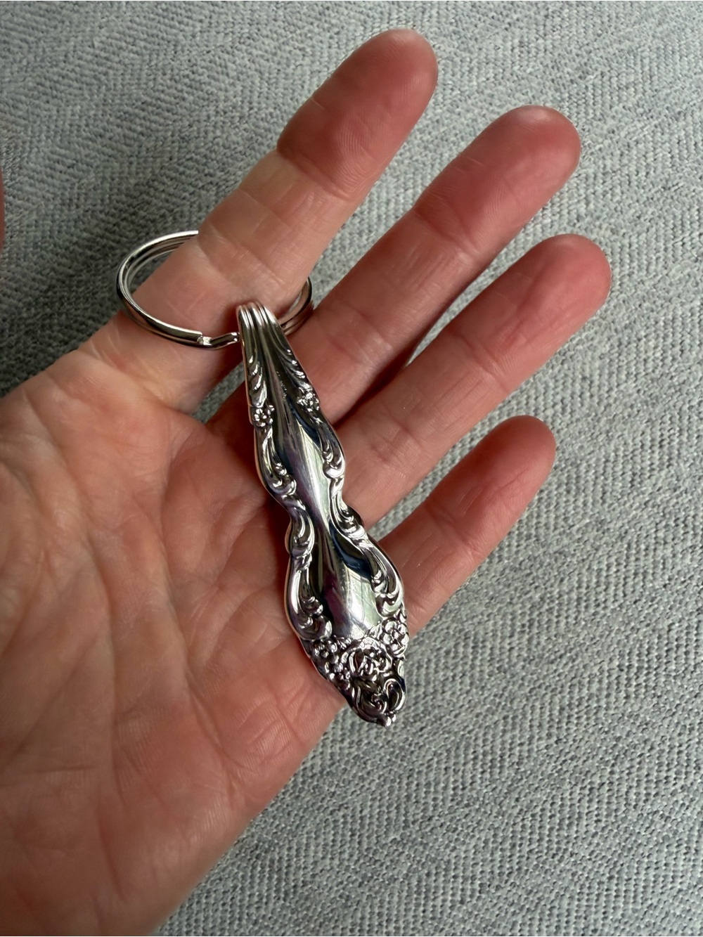 Silver Plated Spoon Keychain - Picture 5 of 5